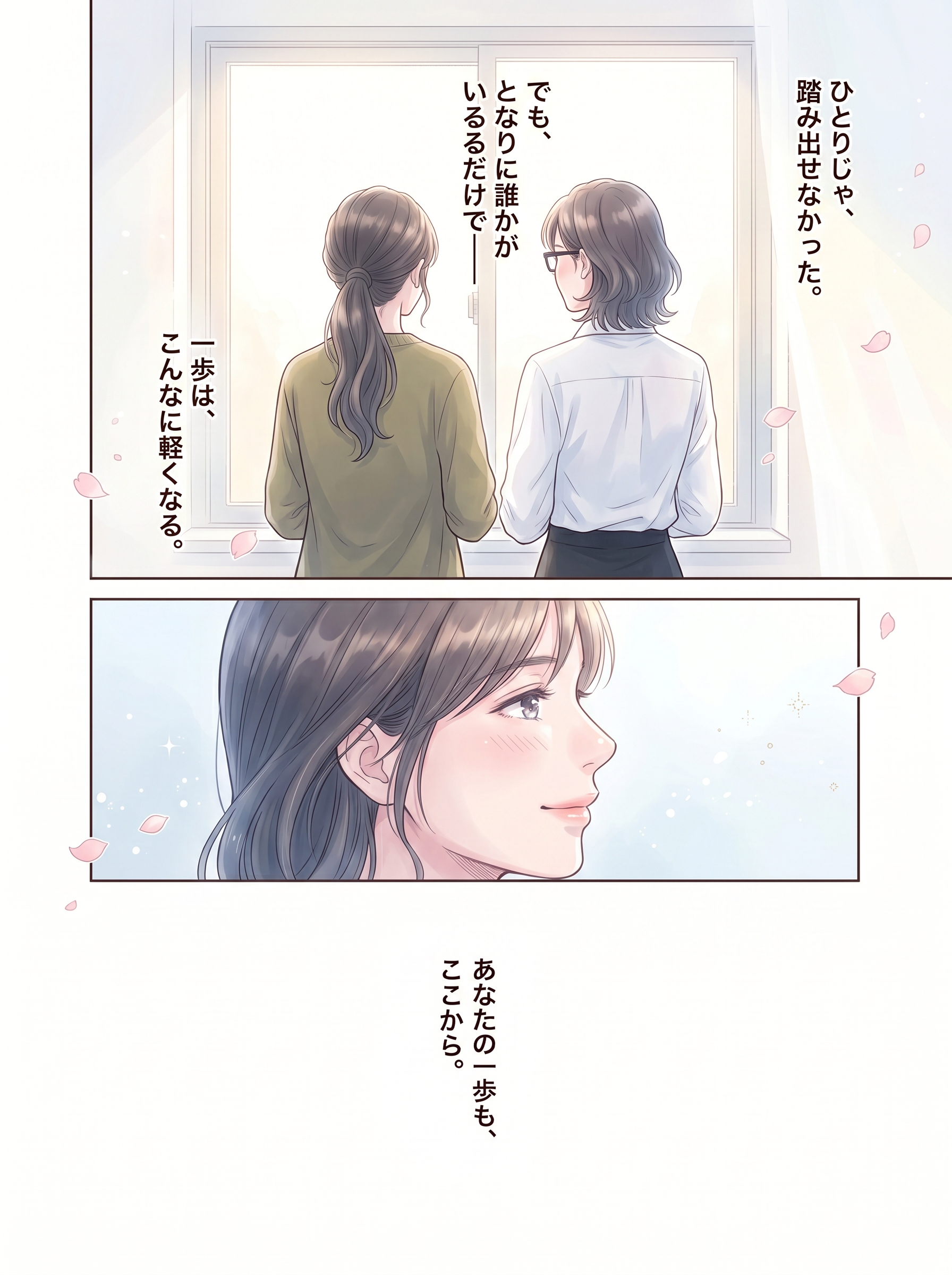 ふたり並んで未来を見つめる最後の場面